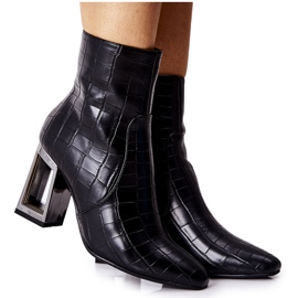 S.Barski Women's Black Boots Crocodile Leather Milo S.Barski Women's Black Boots Crocodile Leather Milo