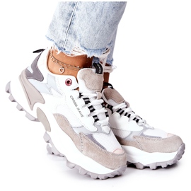 Women's Sport Shoes Cross Jeans White and Gray II2R4020C grey
