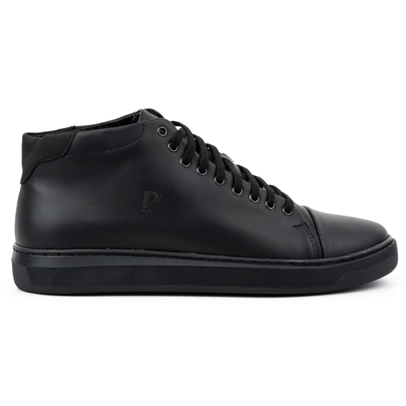 Polbut Men's leather shoes 2110sw black