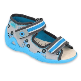 Befado yellow children's shoes 350P027 blue grey Befado yellow children's shoes 350P027 blue grey