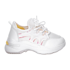 White ugly shoes with chunky Ellen soles