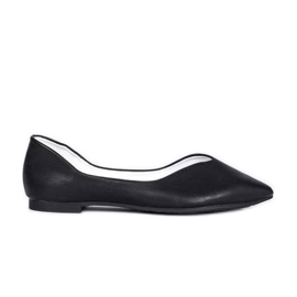 Black Annie pointed toe ballerinas