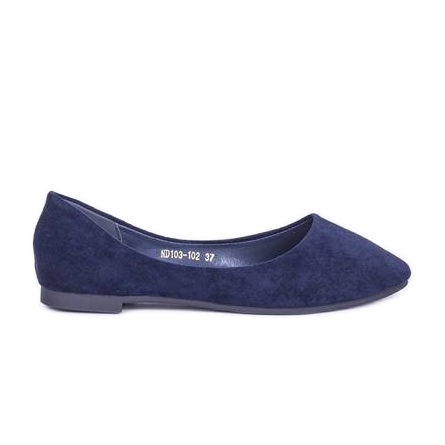 Navy blue ballerinas with Betty's almond toe Navy blue ballerinas with Betty's almond toe