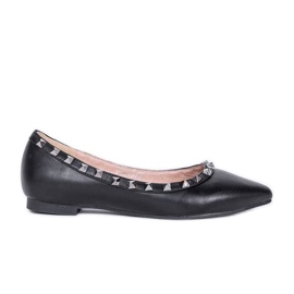 Meredith studded black ballerinas