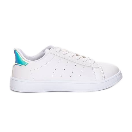 White sports shoes embellished with Deb