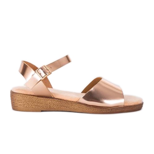 April In Paris rose gold sandals golden