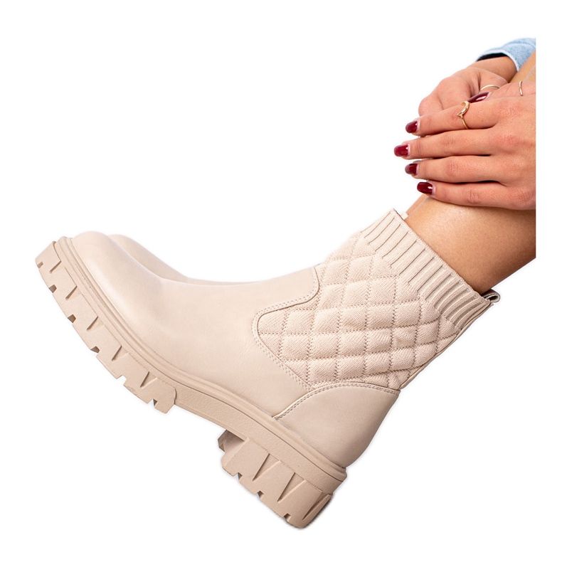 Seastar Comfortable boots with a sock beige