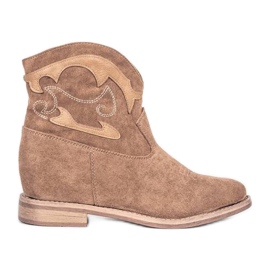 Beige ankle boots Ana khaki