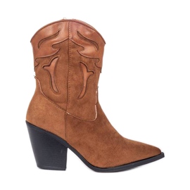 Megi brown tall cowboy boots Megi brown tall cowboy boots
