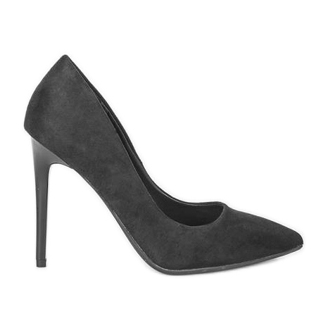 Megan's black high heels