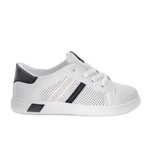 Betsy black glitter white trainers