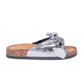 Shiny silver Cher slippers Shiny silver Cher slippers