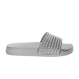 Silver slippers with rubber Jennya beads