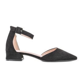 Black ballerinas with Black Velvet cutouts