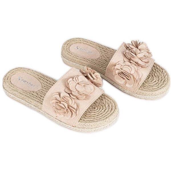 Beige women's Sun Sparrow slippers pink