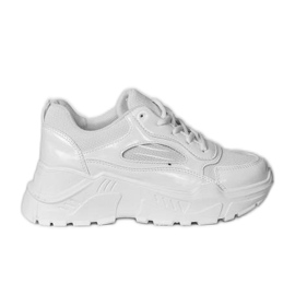 White sneakers on the Serena platform