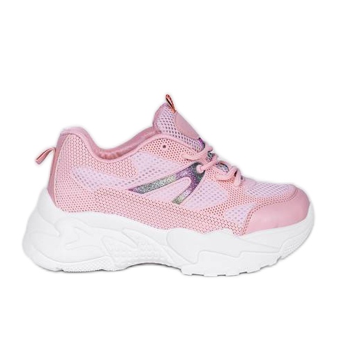Pink sneakers on chunky Alice soles