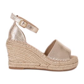 Holiday Vibes golden espadrilles