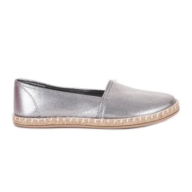 Silver metallic espadrilles from Big Girl