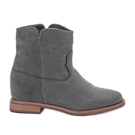 Gray boots on an indoor wedge Veni grey