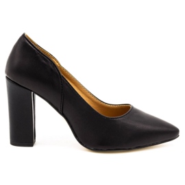 Olivier Leather women's pumps on the post 2258 black