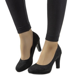 Black pumps on a Sara eco-leather post