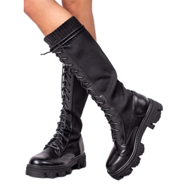 Seastar High Lace-up Boots black