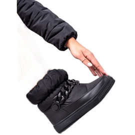 S. BARSKI Snow boots with chain S.BARSKI black