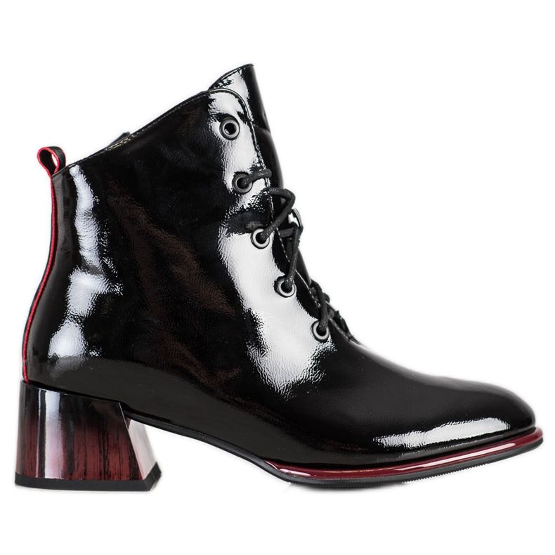 S. BARSKI Lace-up boots on high heels by S.BARSKI black S. BARSKI Lace-up boots on high heels by S.BARSKI black