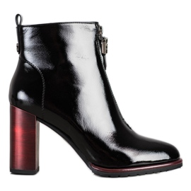 S. BARSKI Stylish varnished boots S.BARSKI black