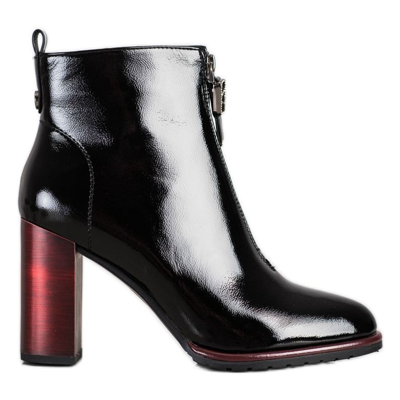 S. BARSKI Stylish varnished boots S.BARSKI black
