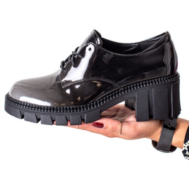S. BARSKI Lacquered shoes S.BARSKI black grey