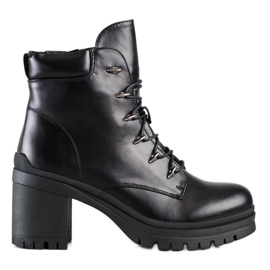 Filippo Worker Boots On High Heels black Filippo Worker Boots On High Heels black