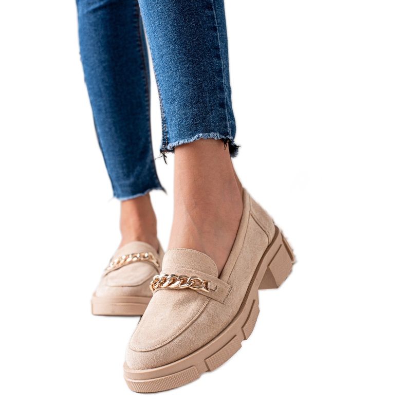 Goodin Fashion beige loafers Goodin Fashion beige loafers