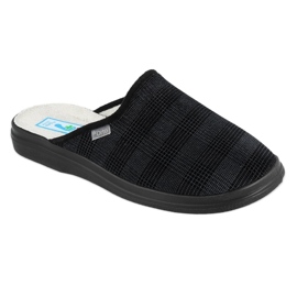 Befado Dr.orto Men's slippers in the checkered 132m016 blue