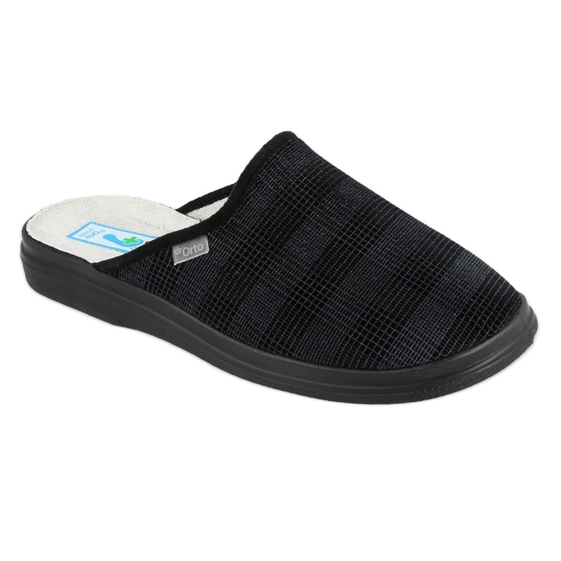 Befado Dr.orto Men's slippers in the checkered 132m016 blue