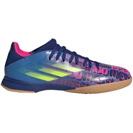 Adidas X Speedflow Messi.3 In Jr FY6901 football boots multicolored blue Adidas X Speedflow Messi.3 In Jr FY6901 football boots multicolored blue