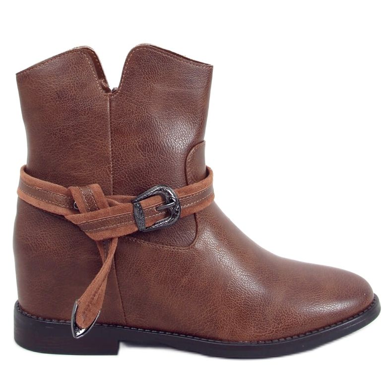 Boots on a hidden wedge camel HQ239 Camel brown