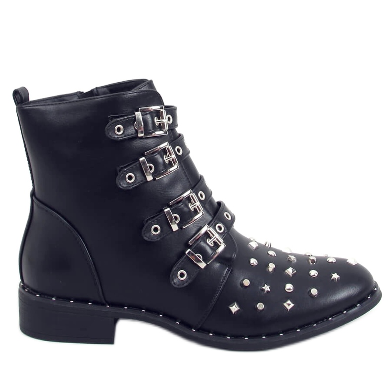 Black Boots with studs black M8AX1658-18 Black