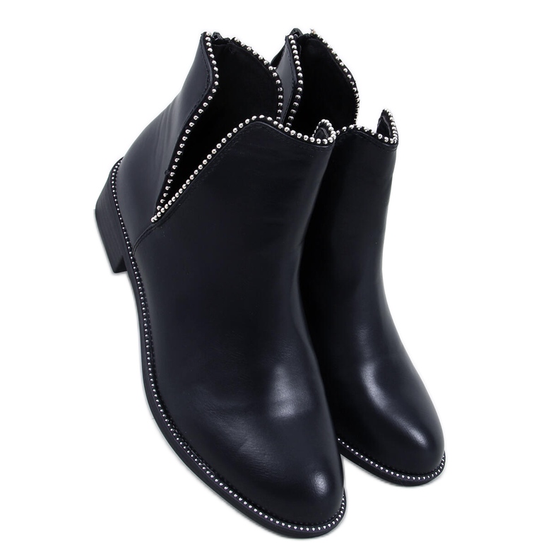 Black cut out boots Y8191 Black