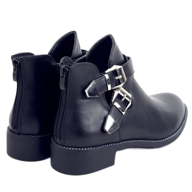 Black cut out boots Y8157 Black