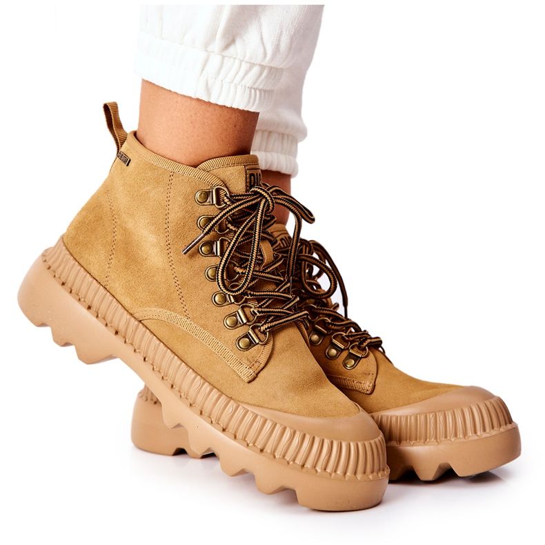 Leather Trappers Boots Big Star II274366 Camel brown