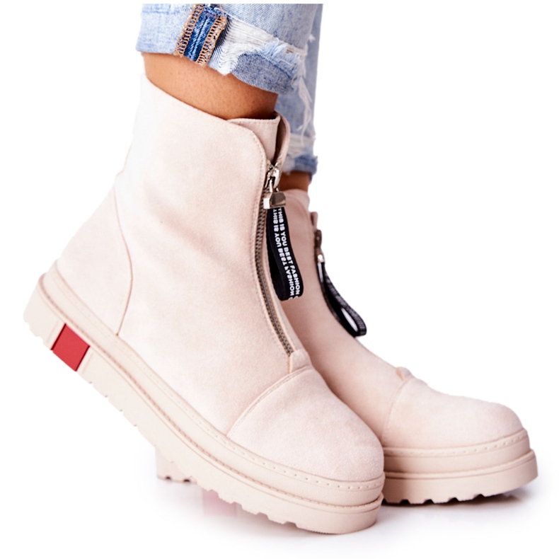 PS1 Women's Boots On The Platform Beige Charlee