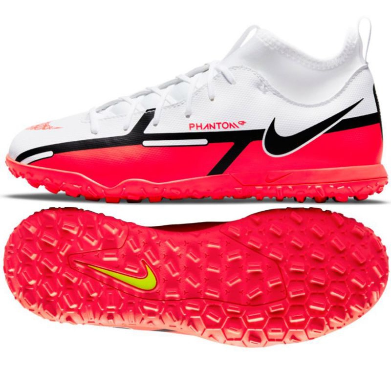 Nike Phantom GT2 Club Dynamic Fit Tf Jr DC0826 167 football shoe white  multicolored - KeeShoes