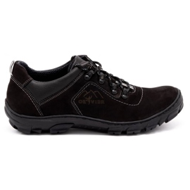 Olivier Men's trekking shoes 7109 black nubuck