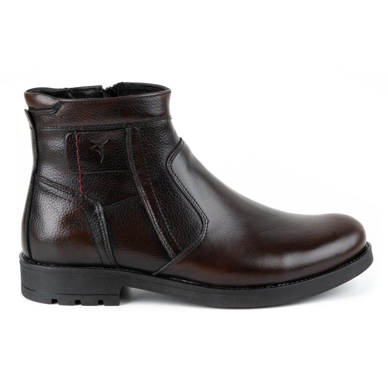 Olivier Men's winter leather Chelsea boots 302MP kabir brown