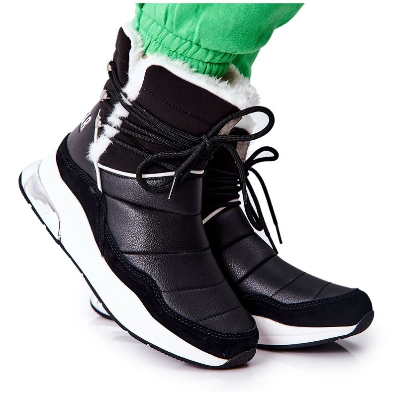 Knotted Snow Boots Big Star II274279 Black Knotted Snow Boots Big Star II274279 Black