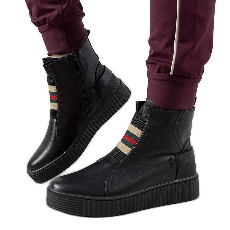 Black Nazario platform boots