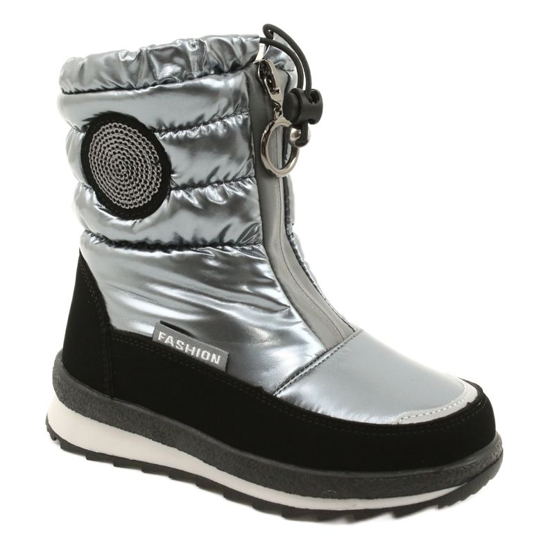 Evento Snow Boots Knee High Boots for Children Miss❤E 21DZ23-4324 Gray black silver