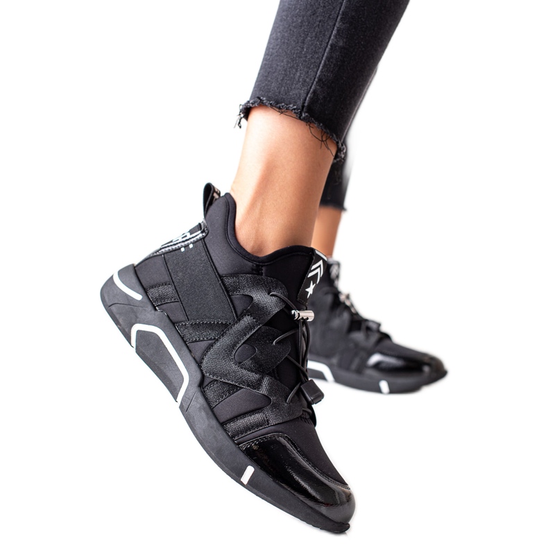 VINCEZA Slip-On Sports Shoes black